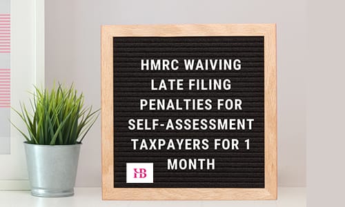 Self Assessment late payment penalties waived